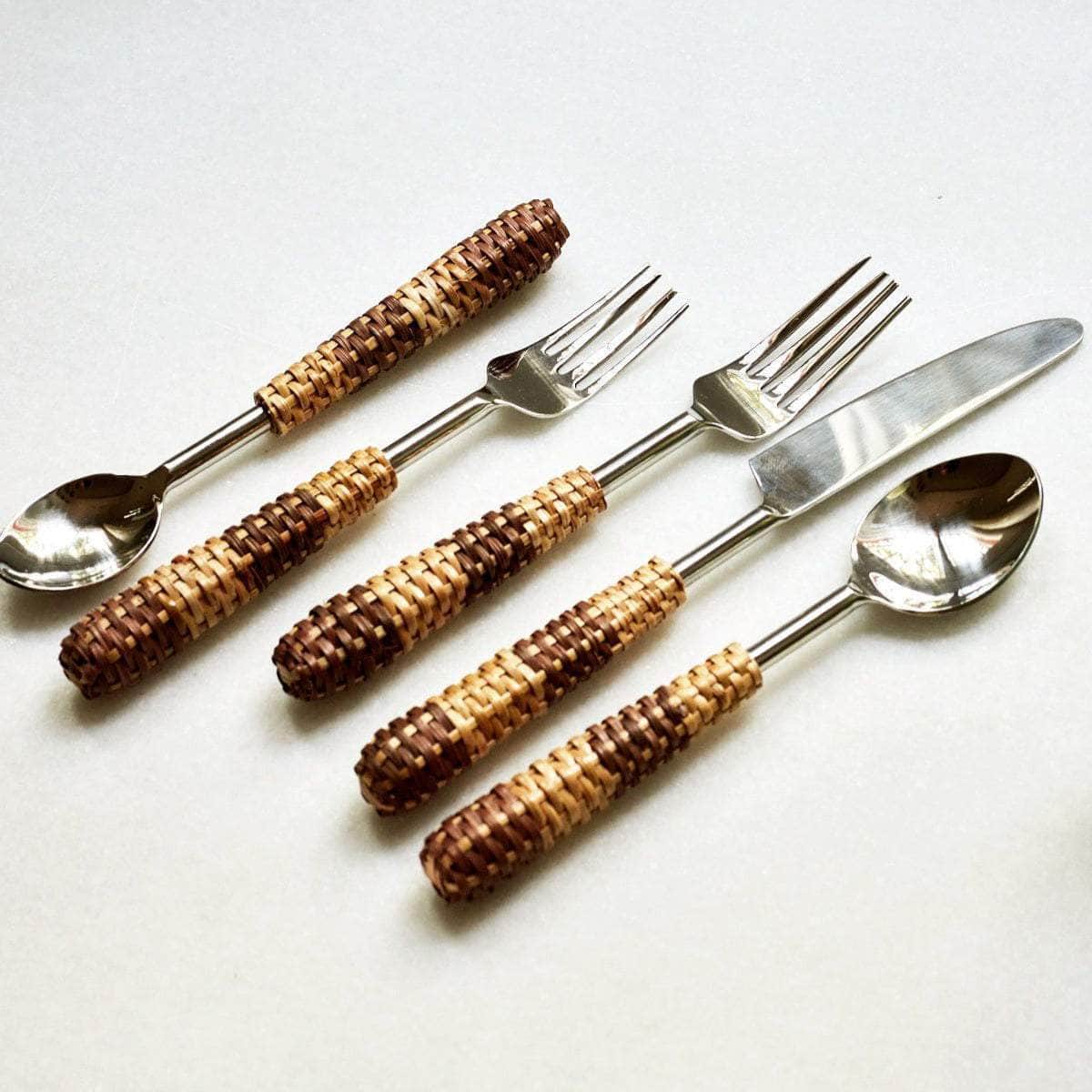 Cutlery Set Handwoven Handle