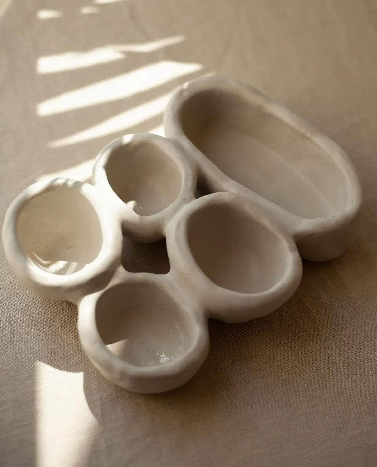 Ceramic Plate 'Organic Fusion N°4'