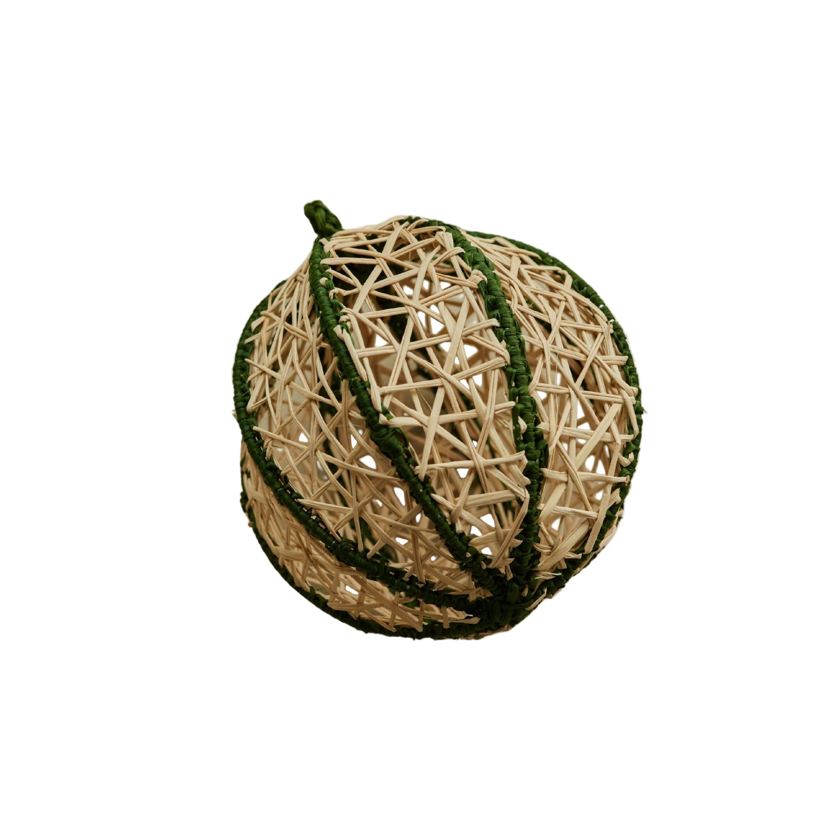 Navidad Woven Bauble - Green - Knots