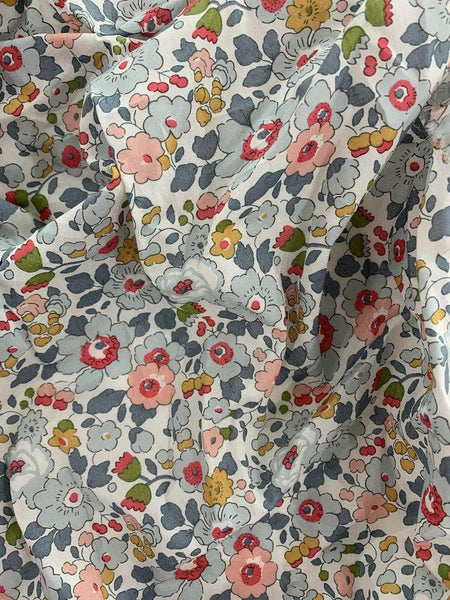 Ruffle Edge Bedspread Made With Liberty Fabric Betsy Grey & Capel Mustard