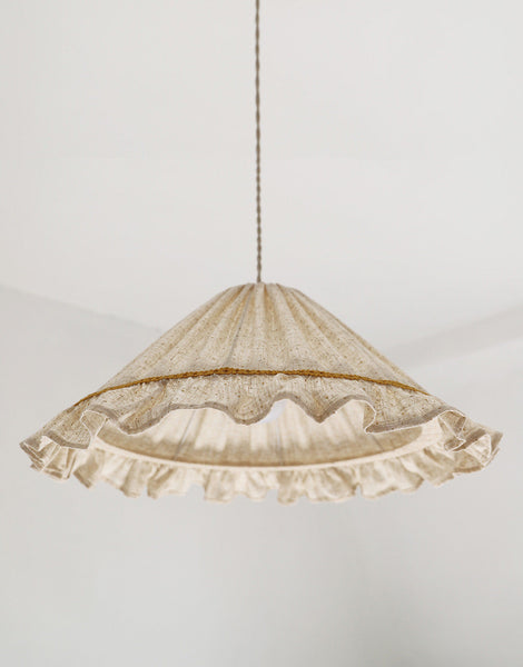 Conical Pendant Light With Ruffle Emilia “Classic Dots”