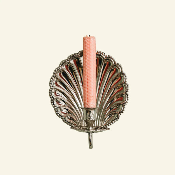 Shell Brass Wall Sconce Single (Chrome)