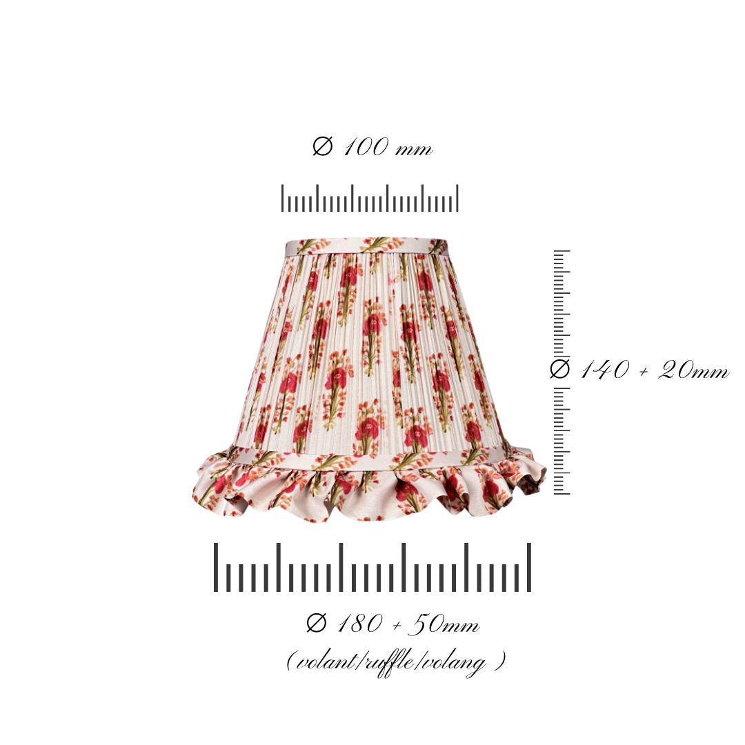 Athena Slim Rechargeable Table Lamp (Red flower ruffle)