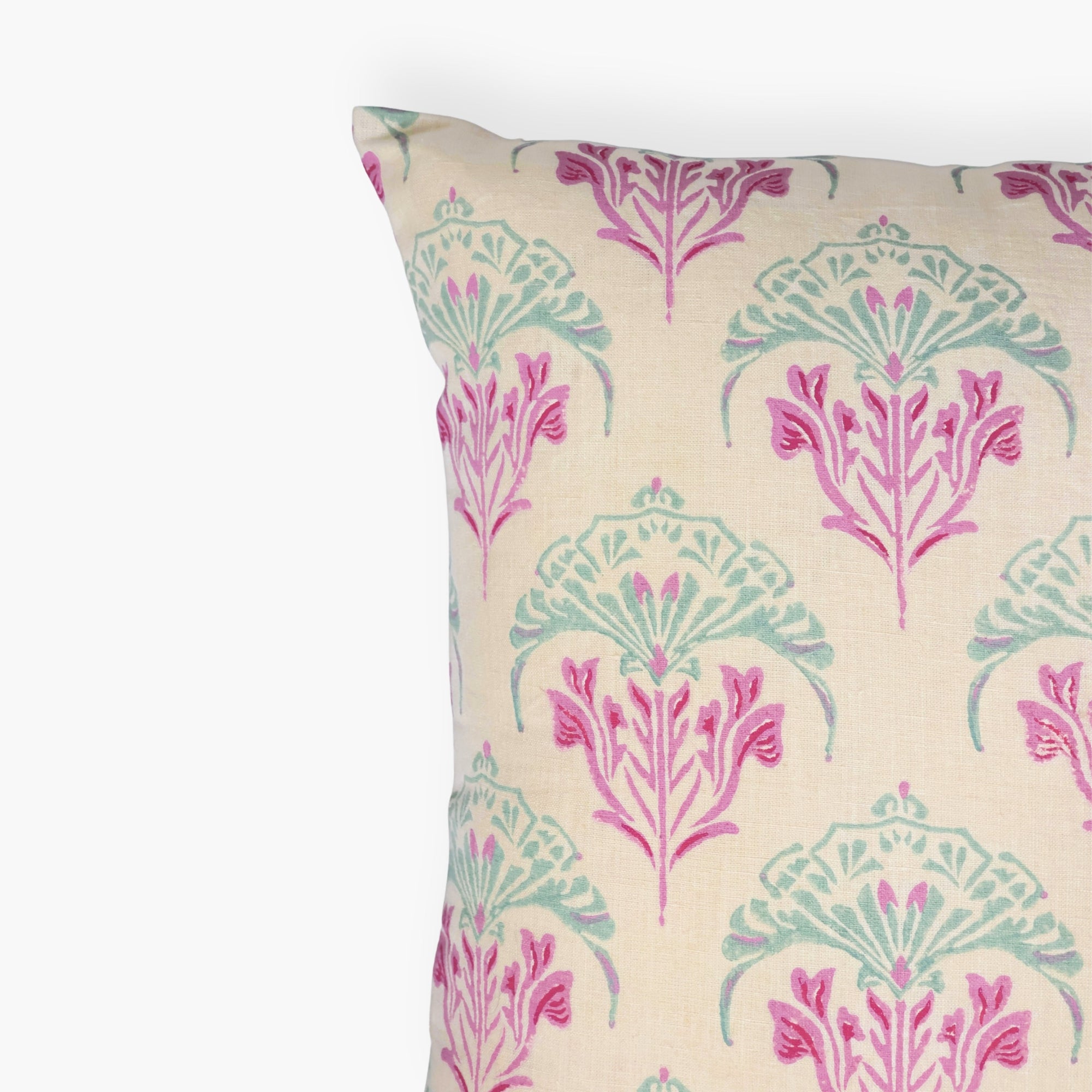 Soma - Pure Linen Throw Pillow Cover - Peach
