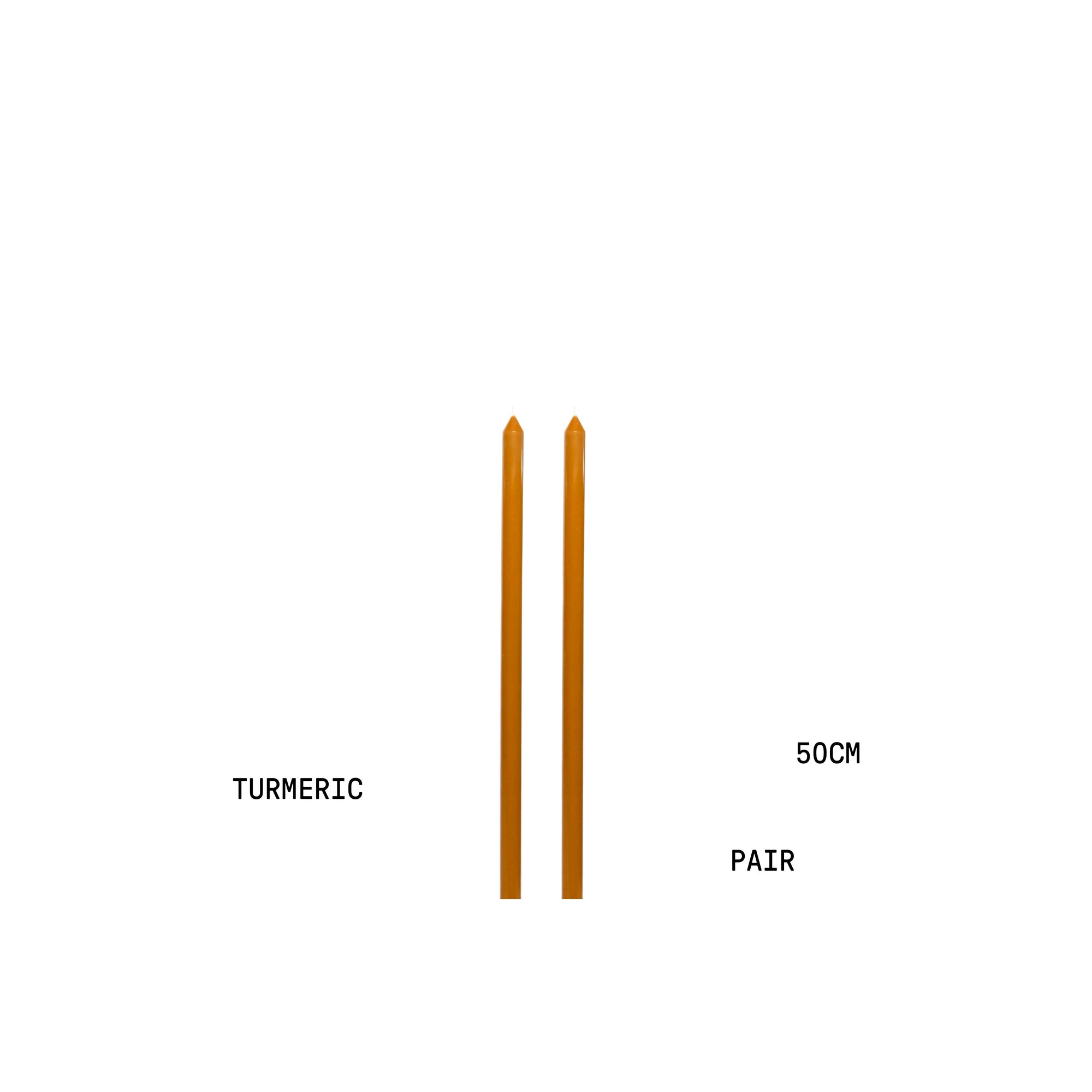 Turmeric Tapered METRE Candle Pair