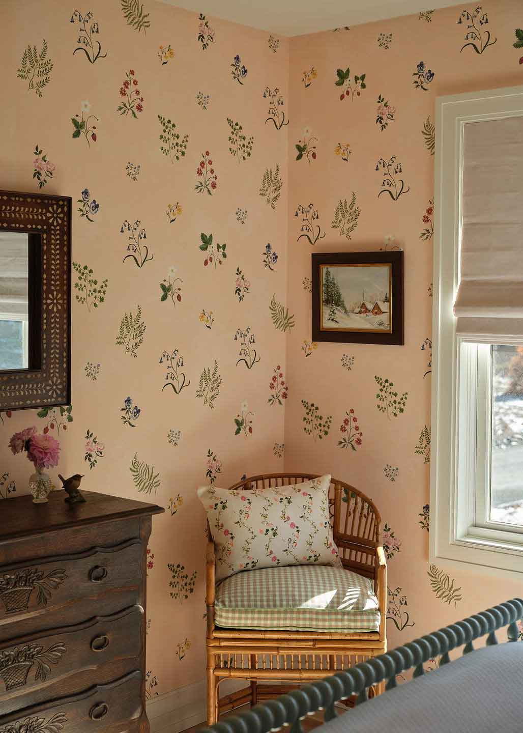 Herbarium Wildflower Wallpaper - Blush
