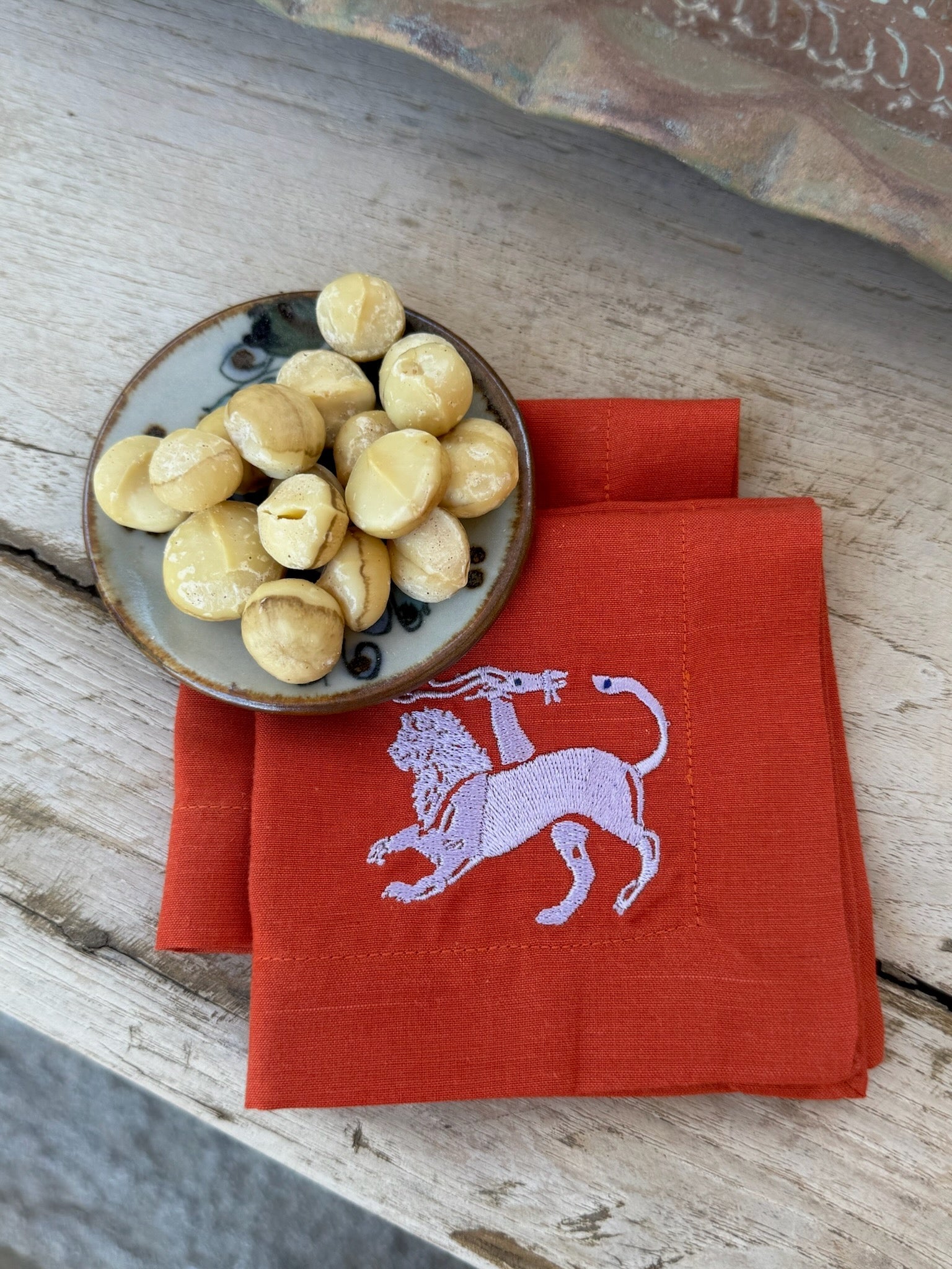 Chimera Cocktail Napkin – Terracotta & Lilac