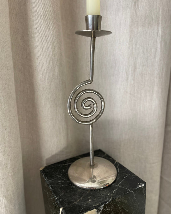 Vintage 1990s Chrome Candlestick