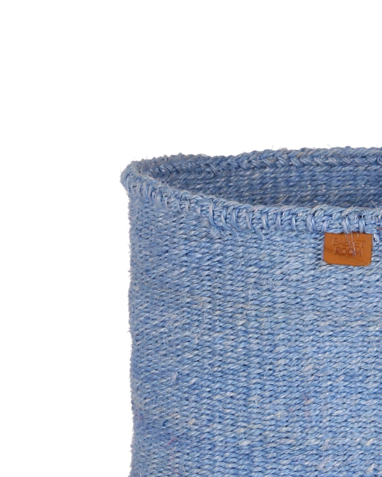 TOTO: Powder Blue Round Sisal Basket