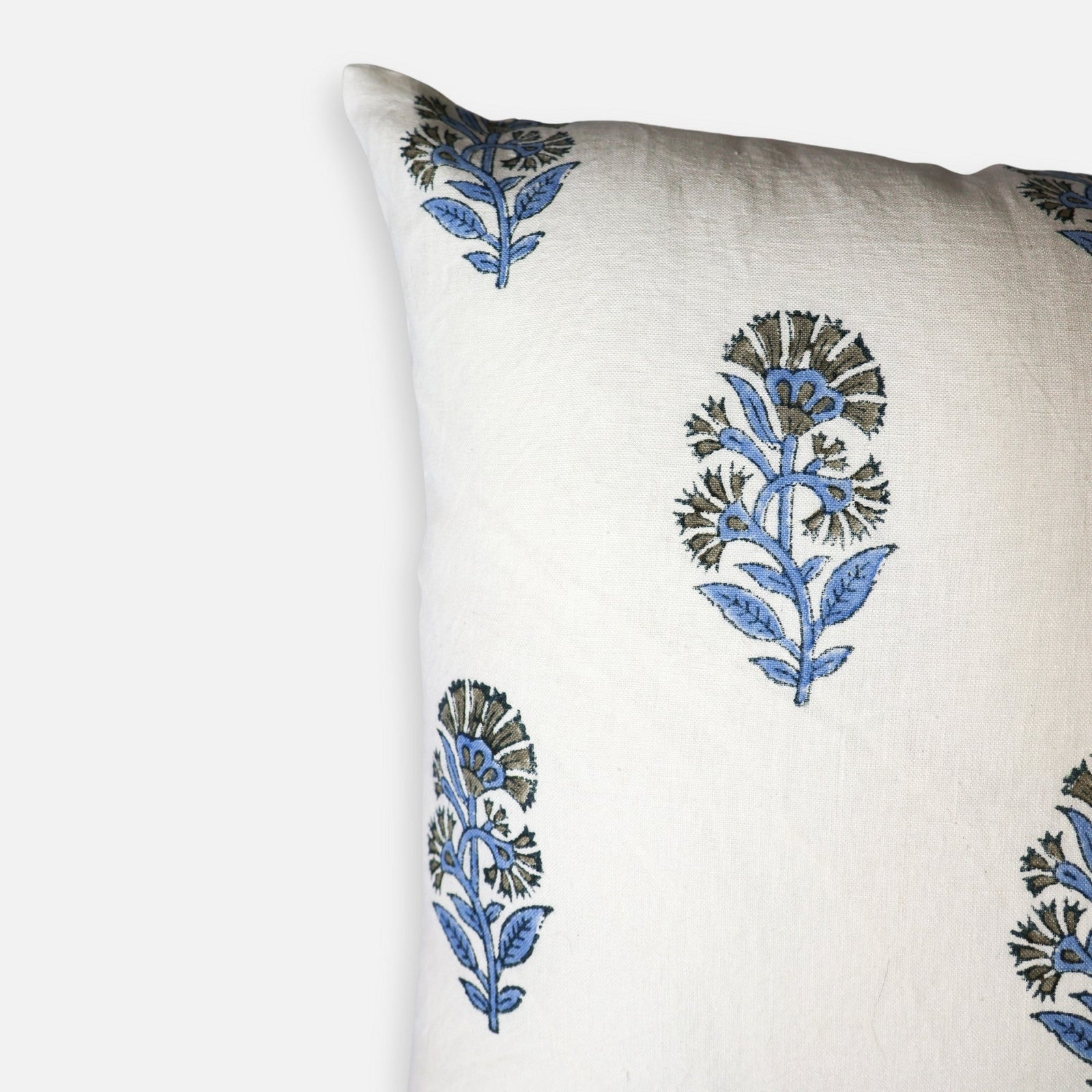 Begum Throw Pillow Cover - Cornflour Blue