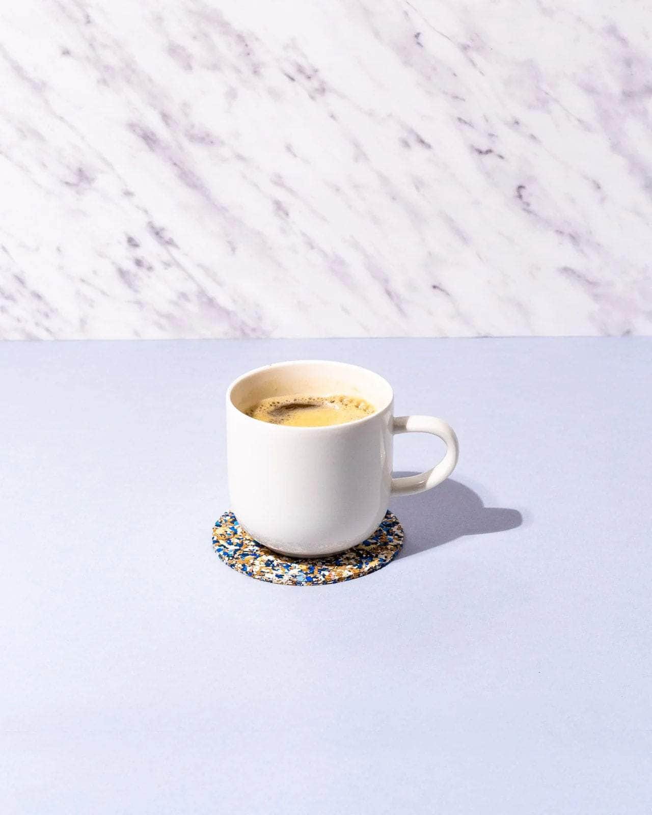 Red Speckled Round Cork Coasters - Set of 4