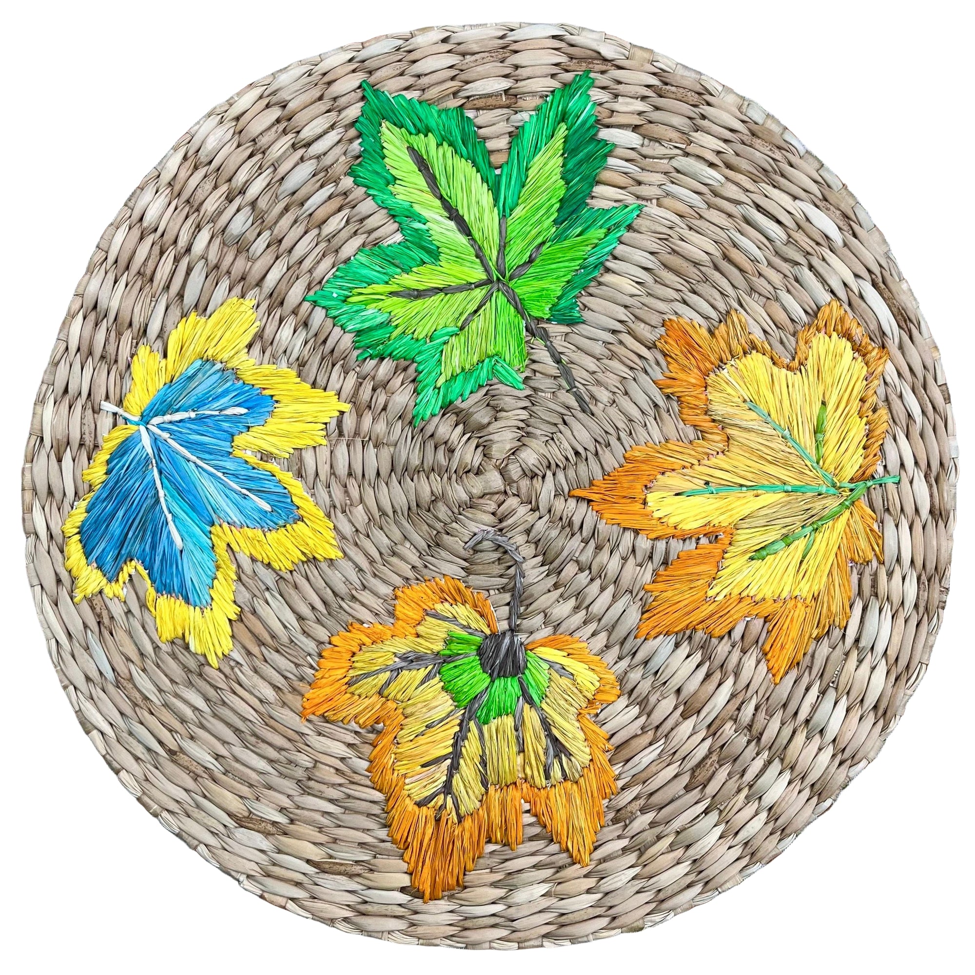 ’The Raffia Placemat’ - Autumn Leaves (pair)