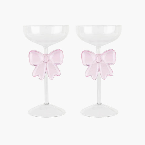 Set of two Bow Coupes Pink