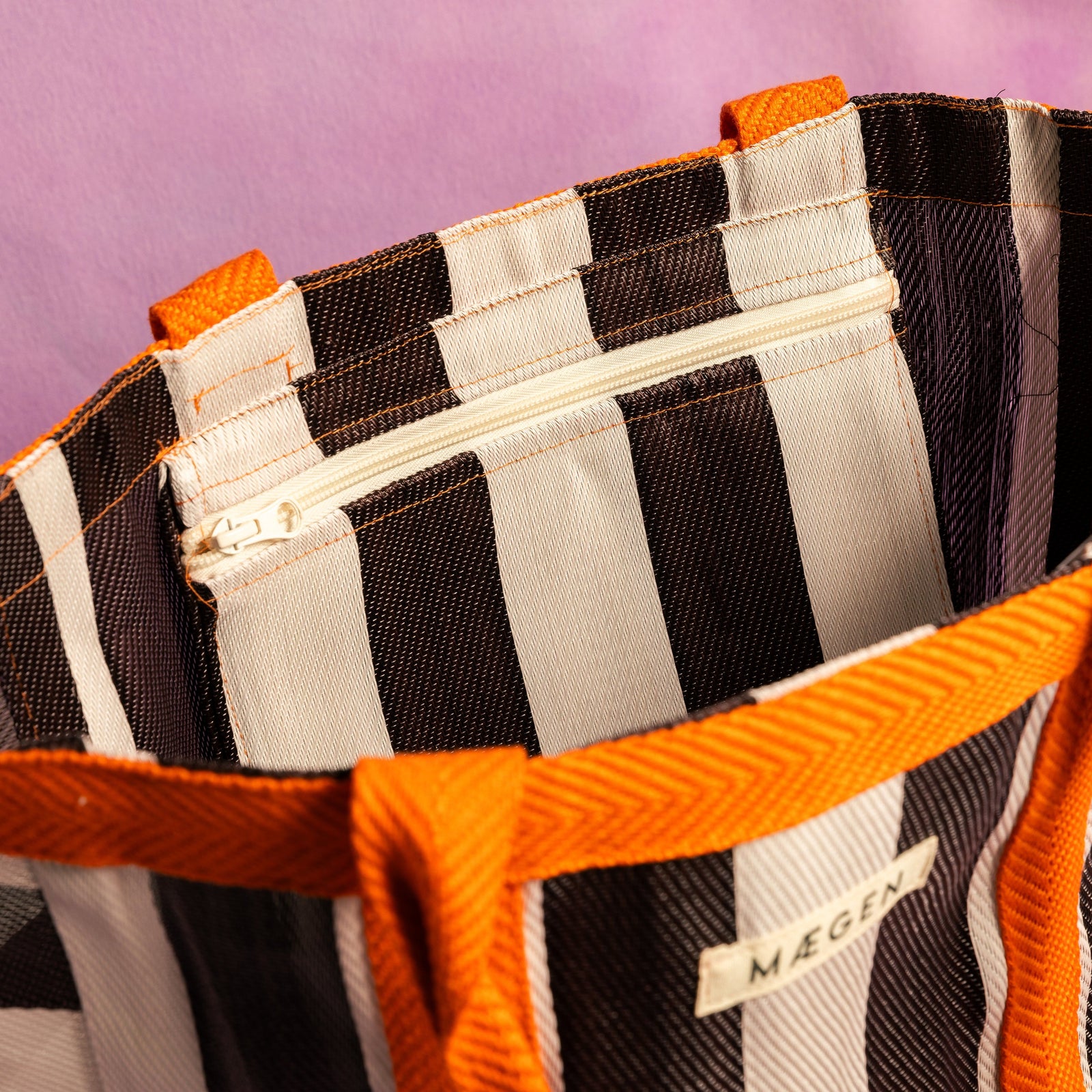 Everywhere Bag | Orange/ White/ Aubergine