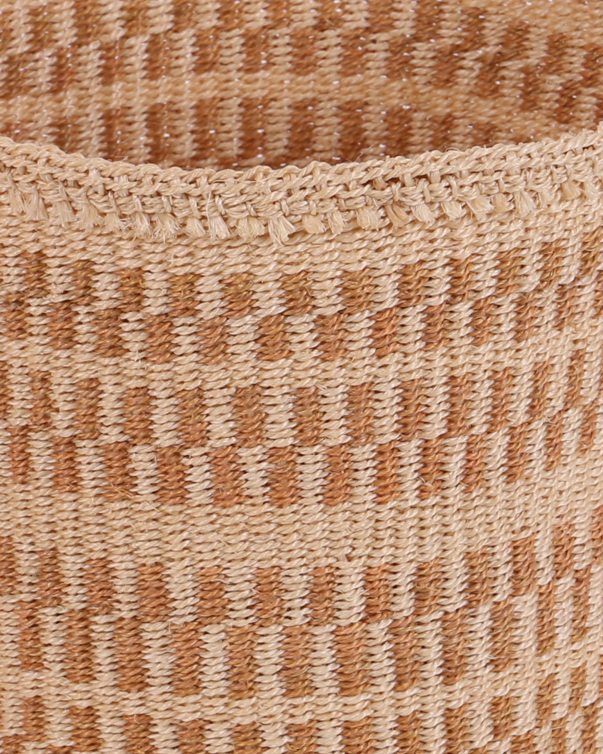 MAUA: Small Gold and Natural Sisal Basket