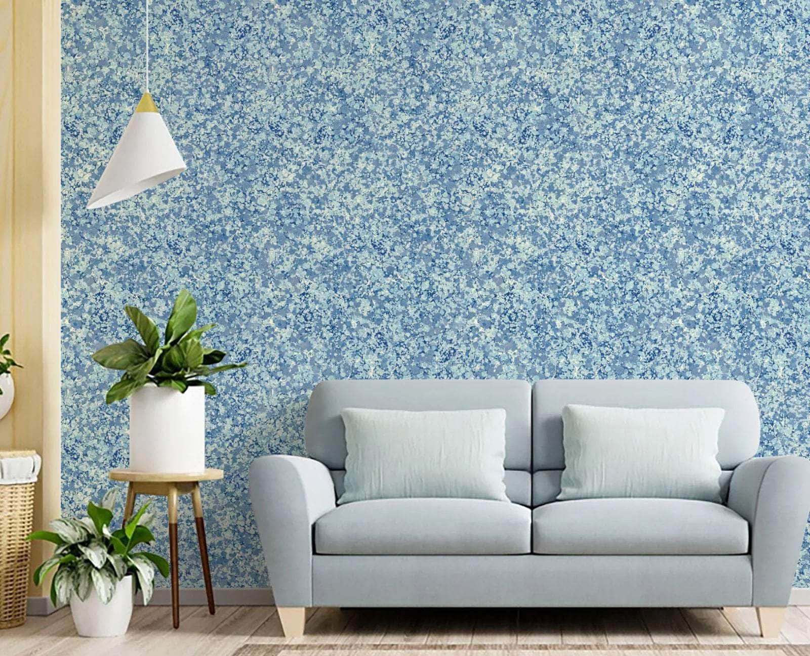 Marbled Wallpaper - 'Ditzy' Col: Blue Daze - Mica Coated Non-Woven
