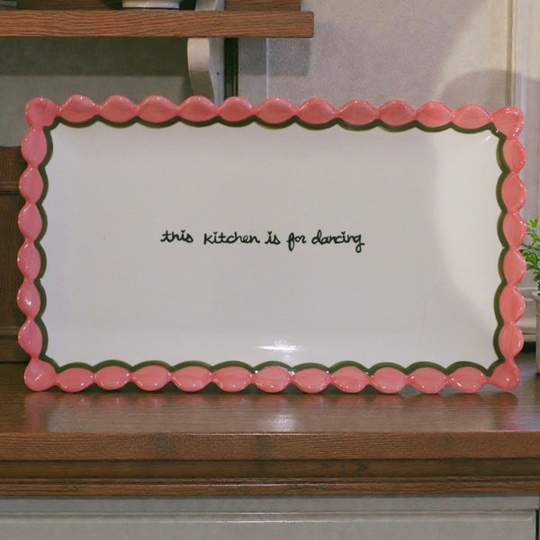 Custom Hand-painted Scalloped Tray