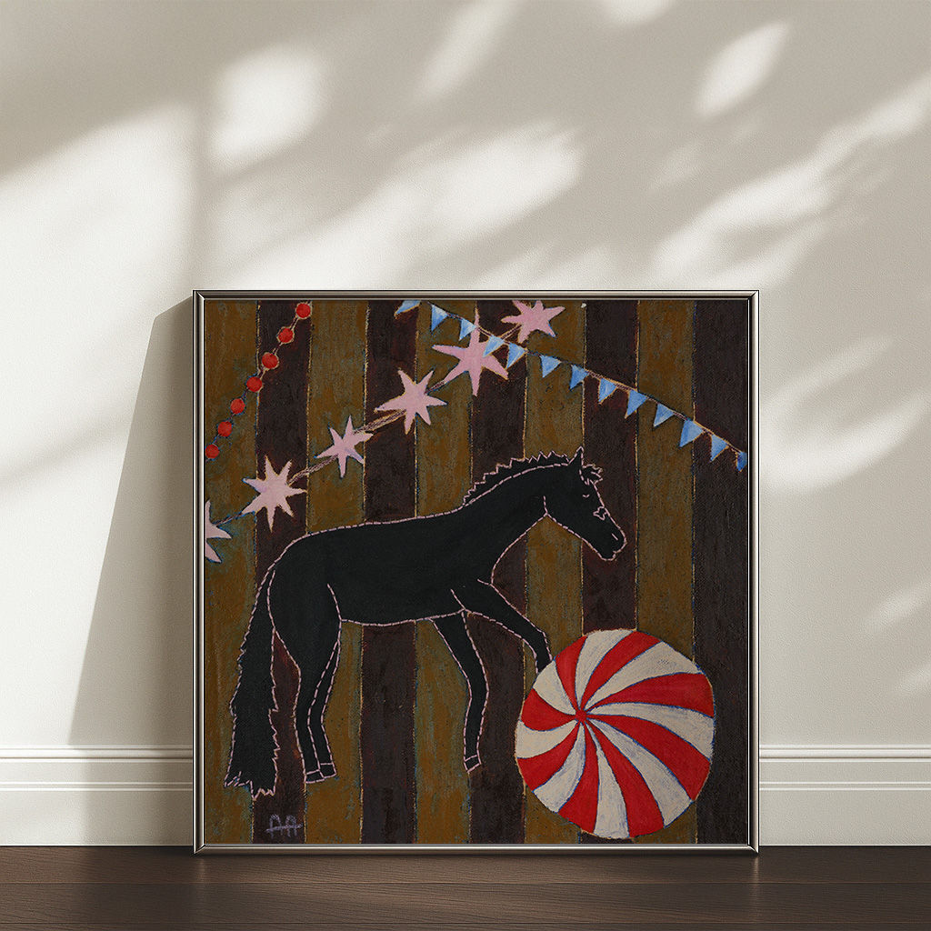 Striped Horse Brown - Limited Fine Art Print
