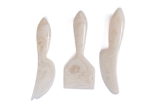 Resin Cheese Knife Vanilla  (Set of 3)