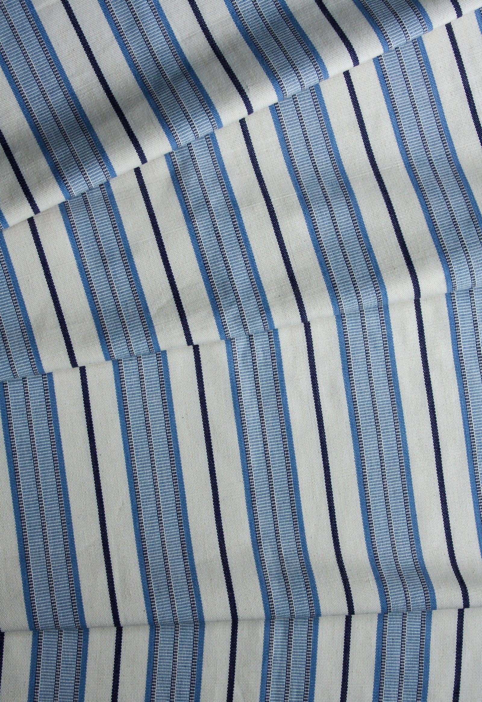 Aura Handwoven Stripe Fabric | Moonlit Current