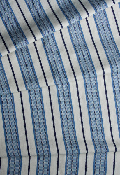 Aura Handwoven Stripe Fabric | Moonlit Current