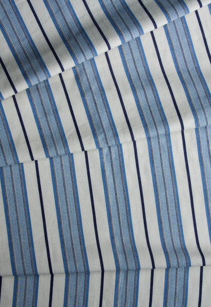 Aura Handwoven Stripe Fabric | Moonlit Current
