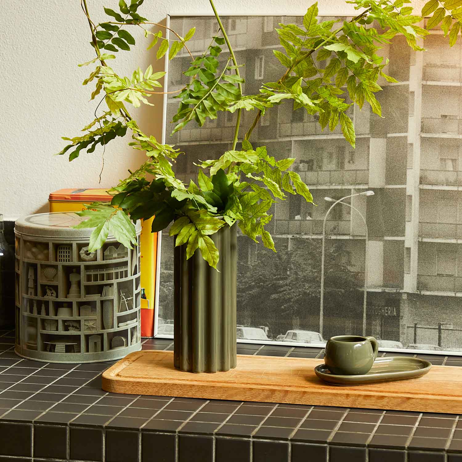 Ceramic Vase Churro Green