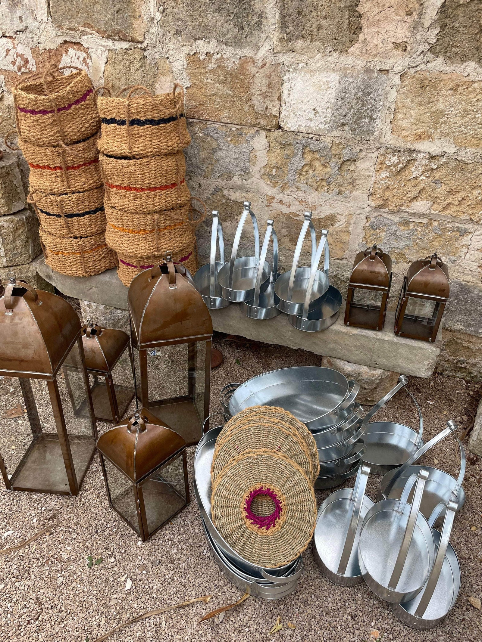 Fisculo Hand Woven Placemat | Natural, Pink & Saffron