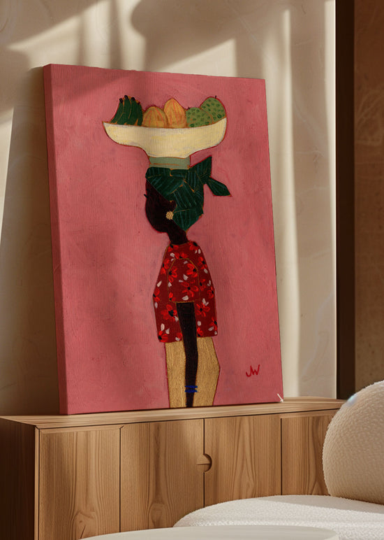 Canvas Artprint Fruitmarket Pink - 70x100cm