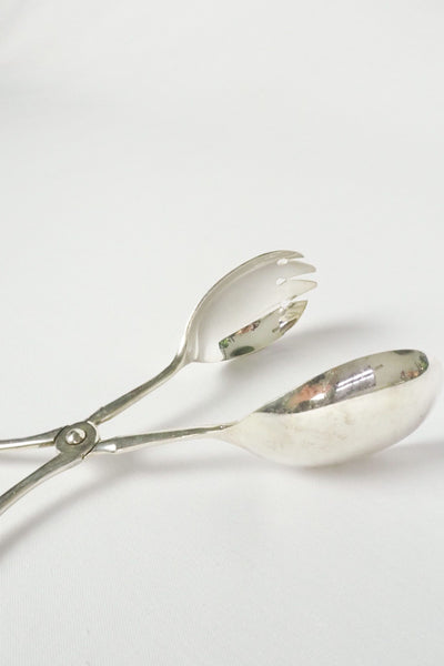 Silver Plate Hinged Salad Servers