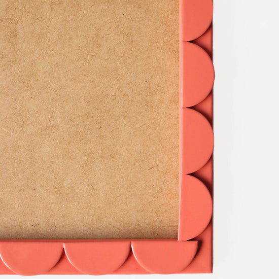 Peachy Lacquered Scallop Frame