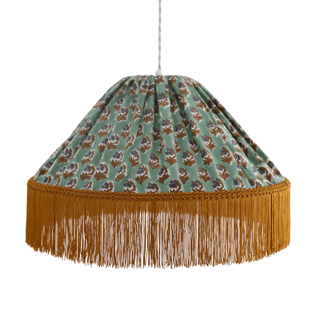 Conical Pendant Light Bella Printed “Bohemian Flora”
