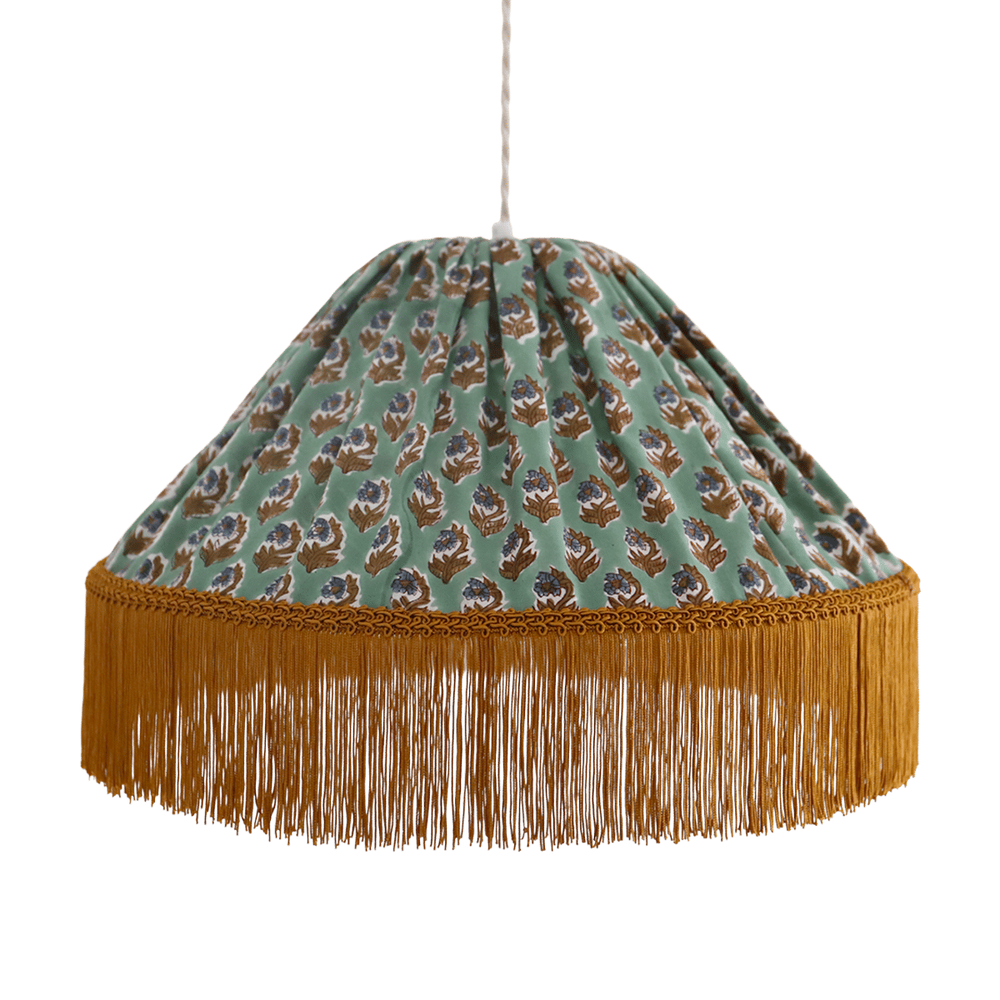 Conical Pendant Light Bella Printed “Bohemian Flora”
