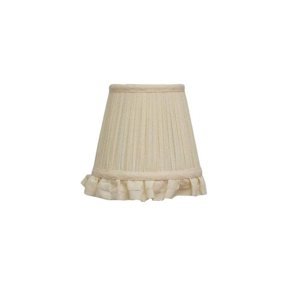 Cream Embroidered Stripe Wall Light Lampshade