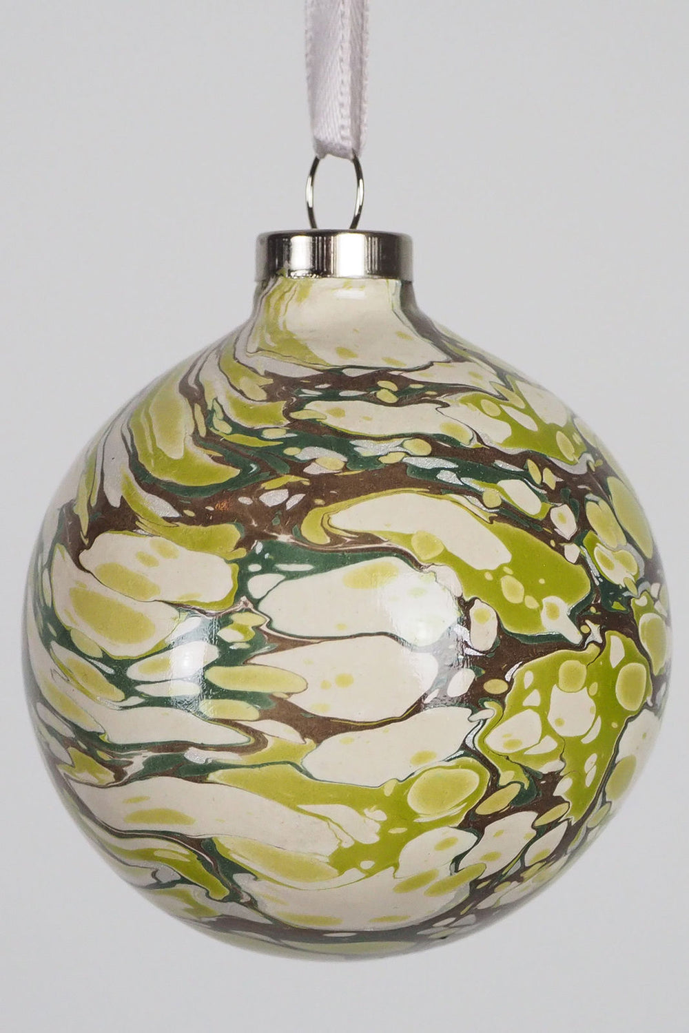 Small Moss Marbled Bauble
