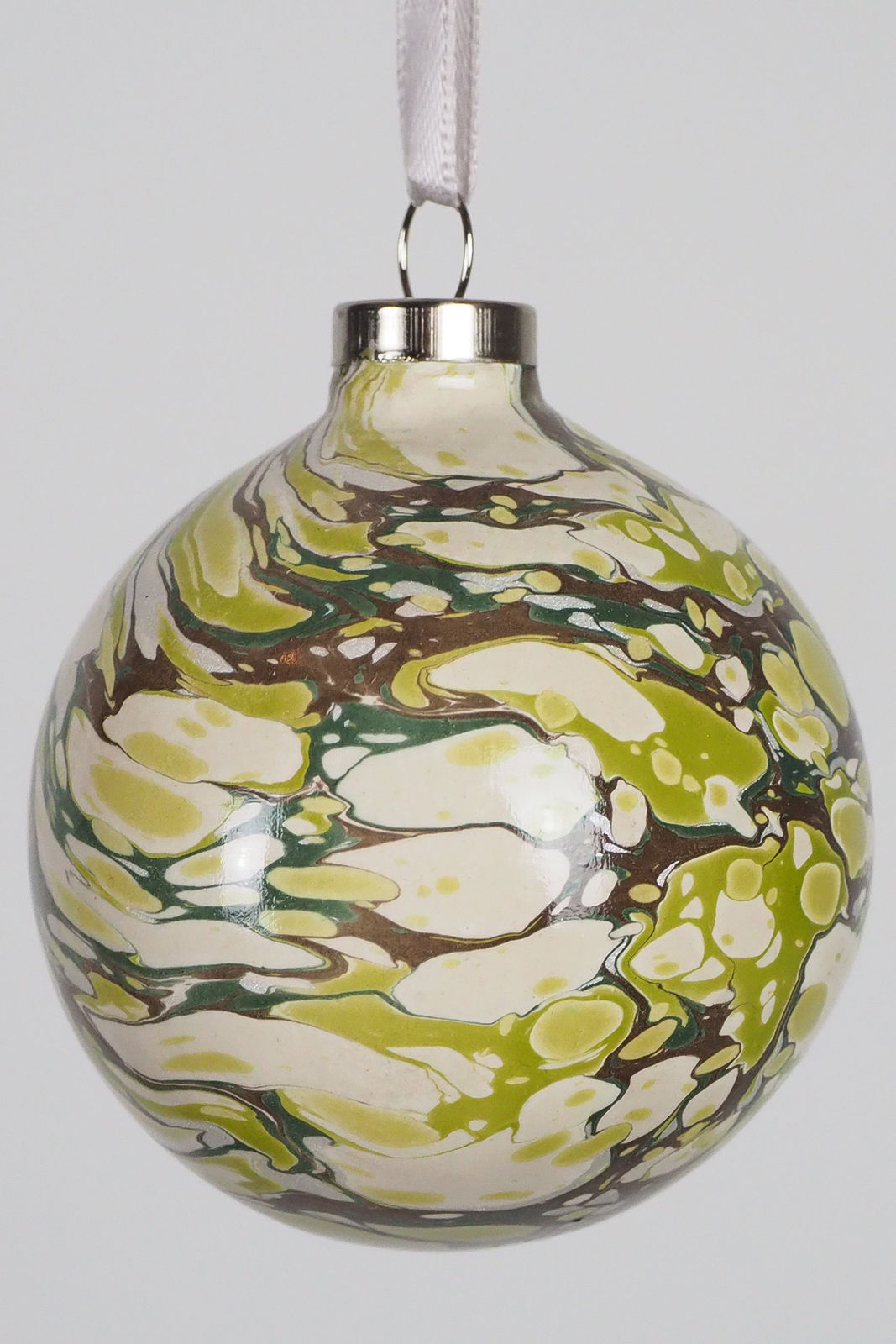 Small Moss Marbled Bauble