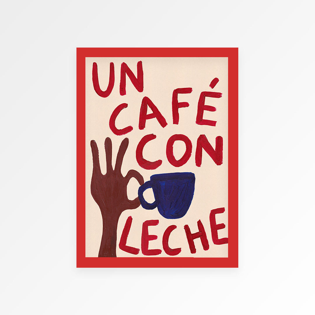 "Café Con Leche" Hand Painted Print