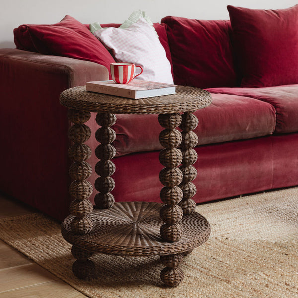 Round Bobbin Side Table