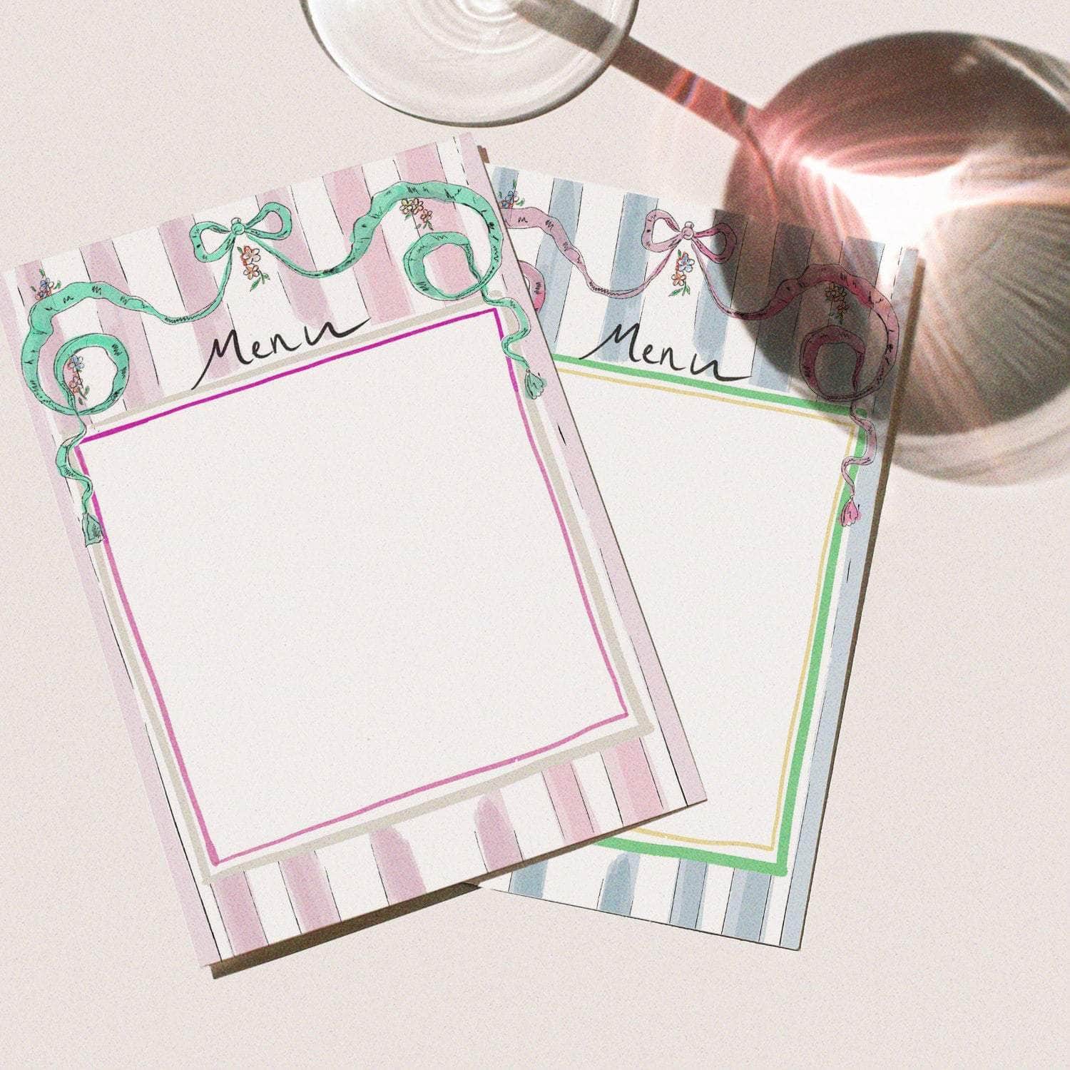 Juliet Menu - Set of 10