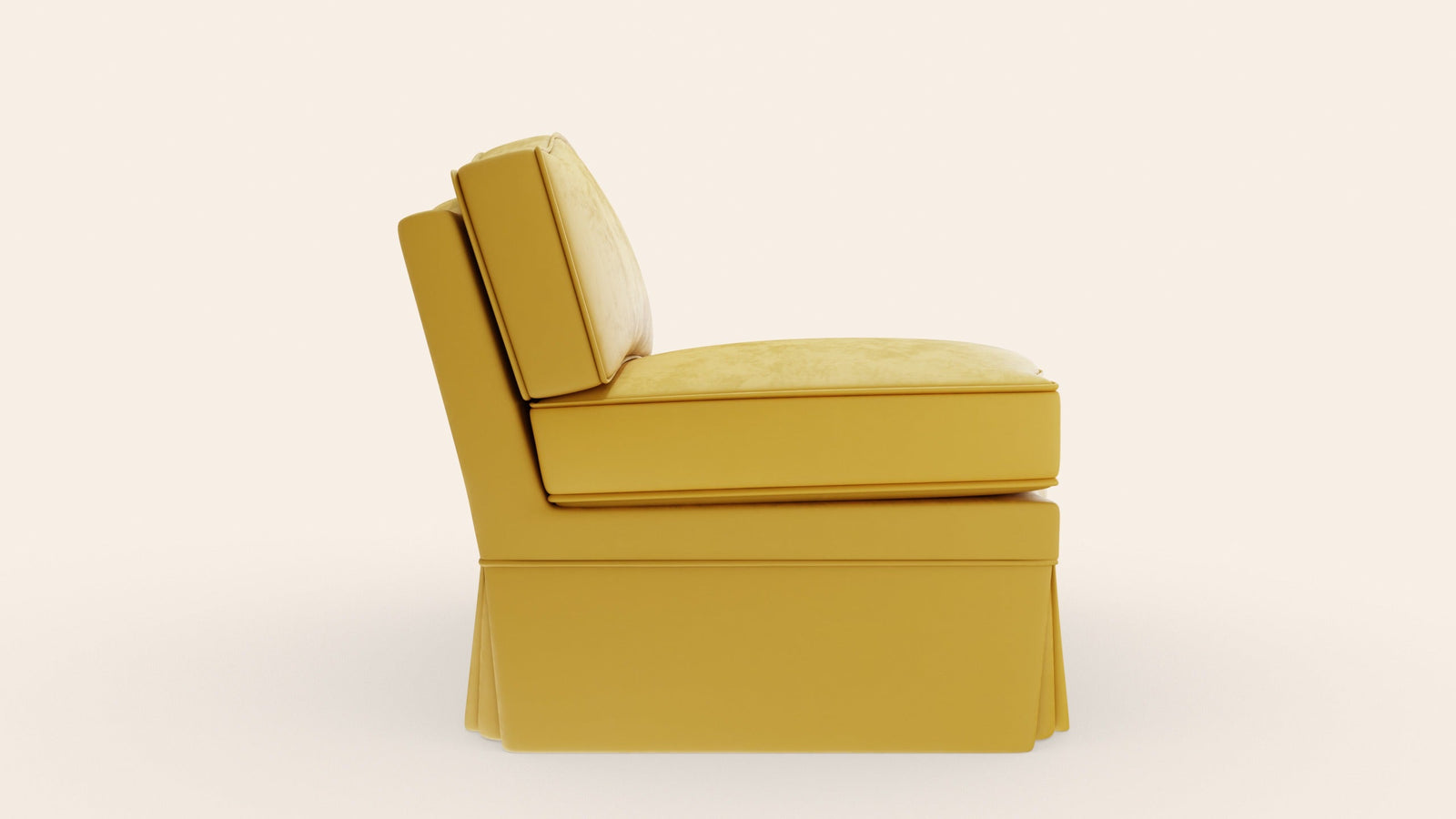 Felix Slipper Chair, Daffodil Velvet