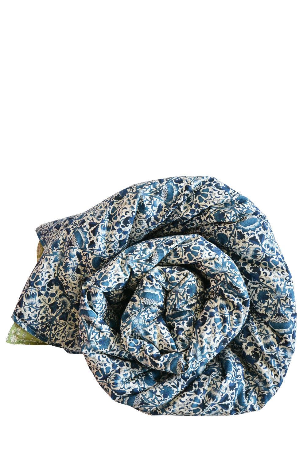 Reversible Heirloom Quilt Made With Liberty Fabric Lodden & Capel Pistachio