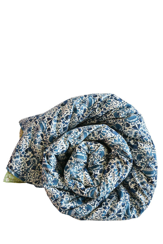 Reversible Heirloom Quilt Made With Liberty Fabric Lodden & Capel Pistachio