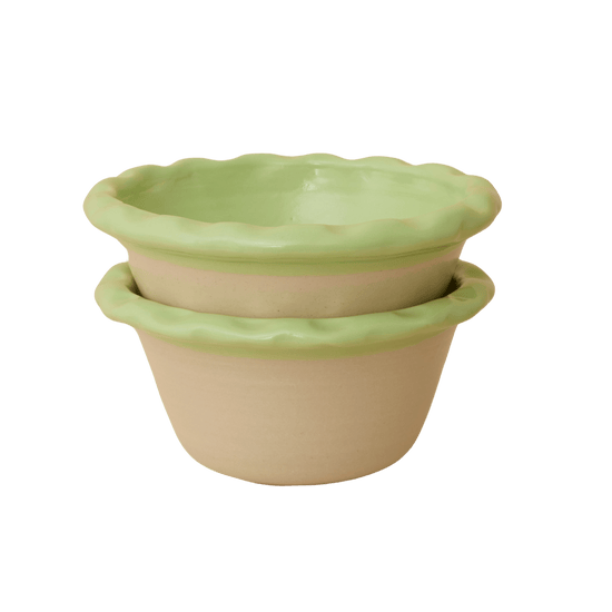 Dimple Bowls (Set of two) - Mint Green