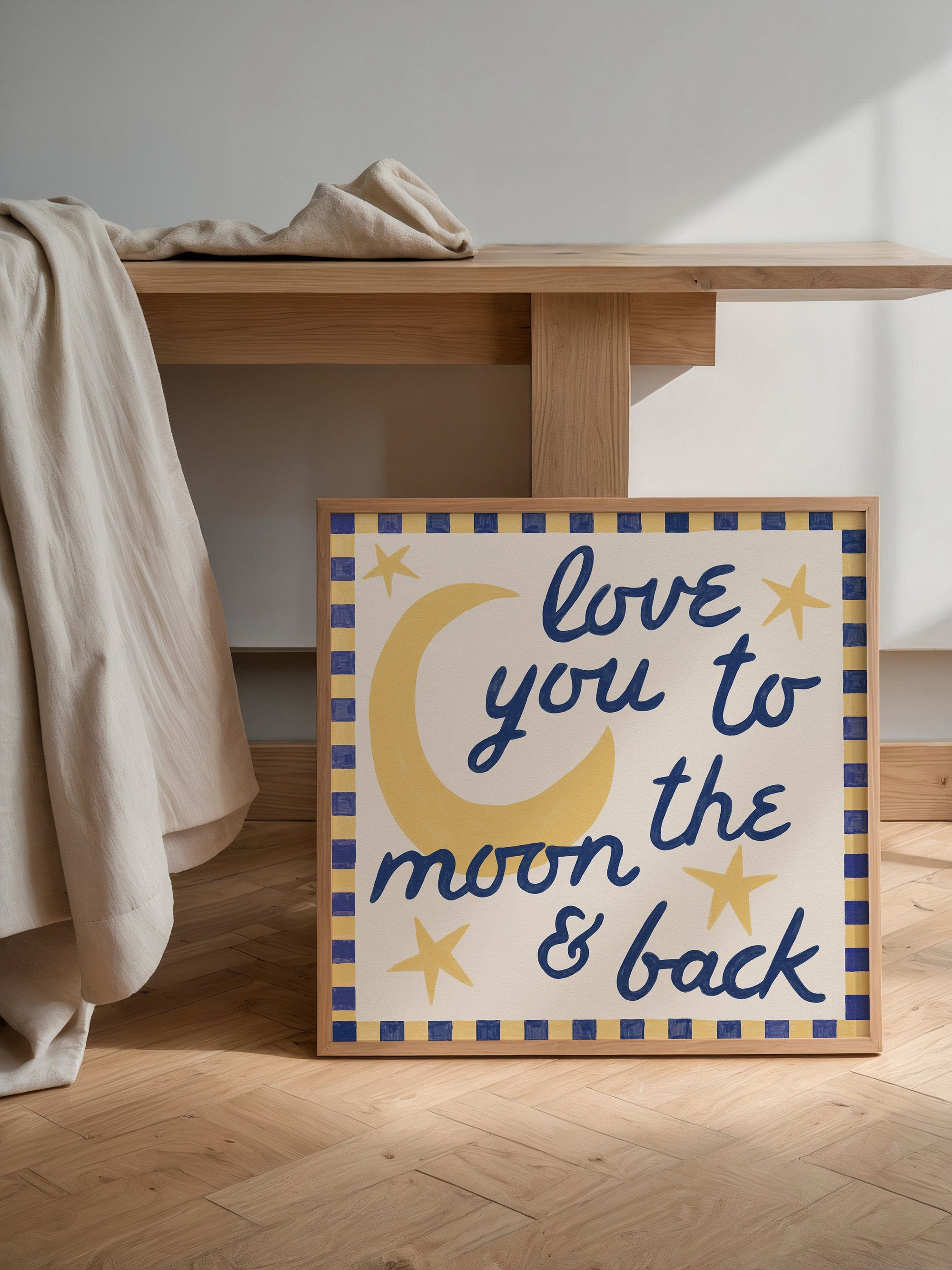 Love You To Moon And Back Kids Print