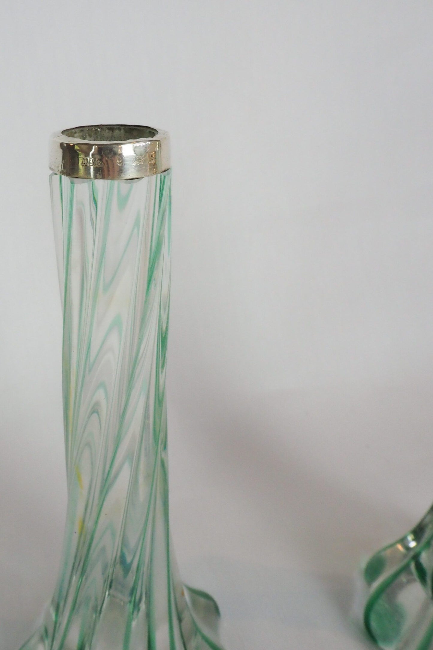 Glass and Silver Bud Vases