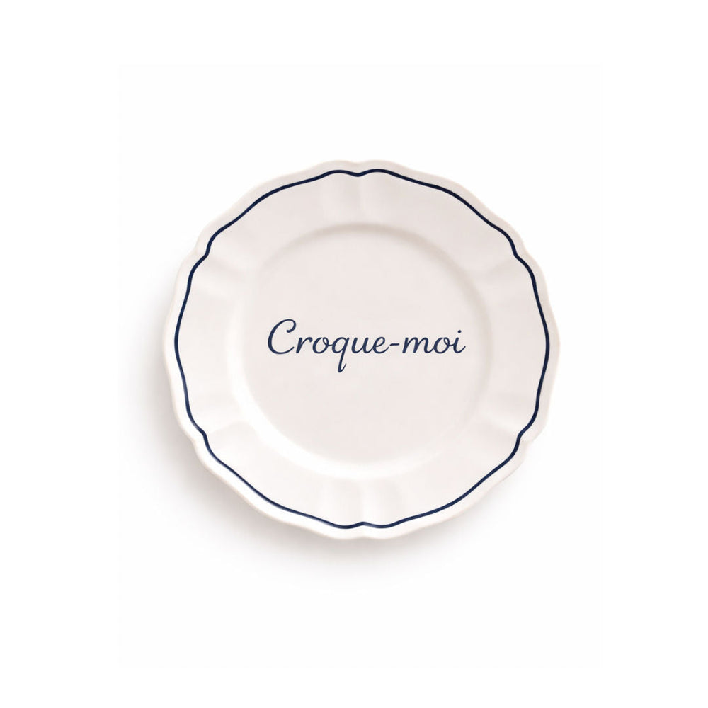 Sveva's Home «Croque-moi» Ceramic Scalloped Plate Set of 4