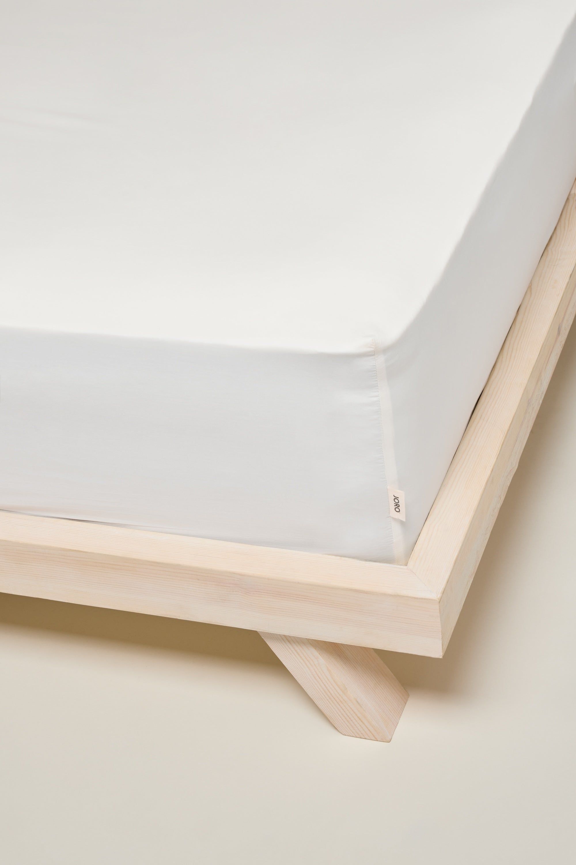Sateen Organic Cotton Fitted Sheet - Iridescent Ivory