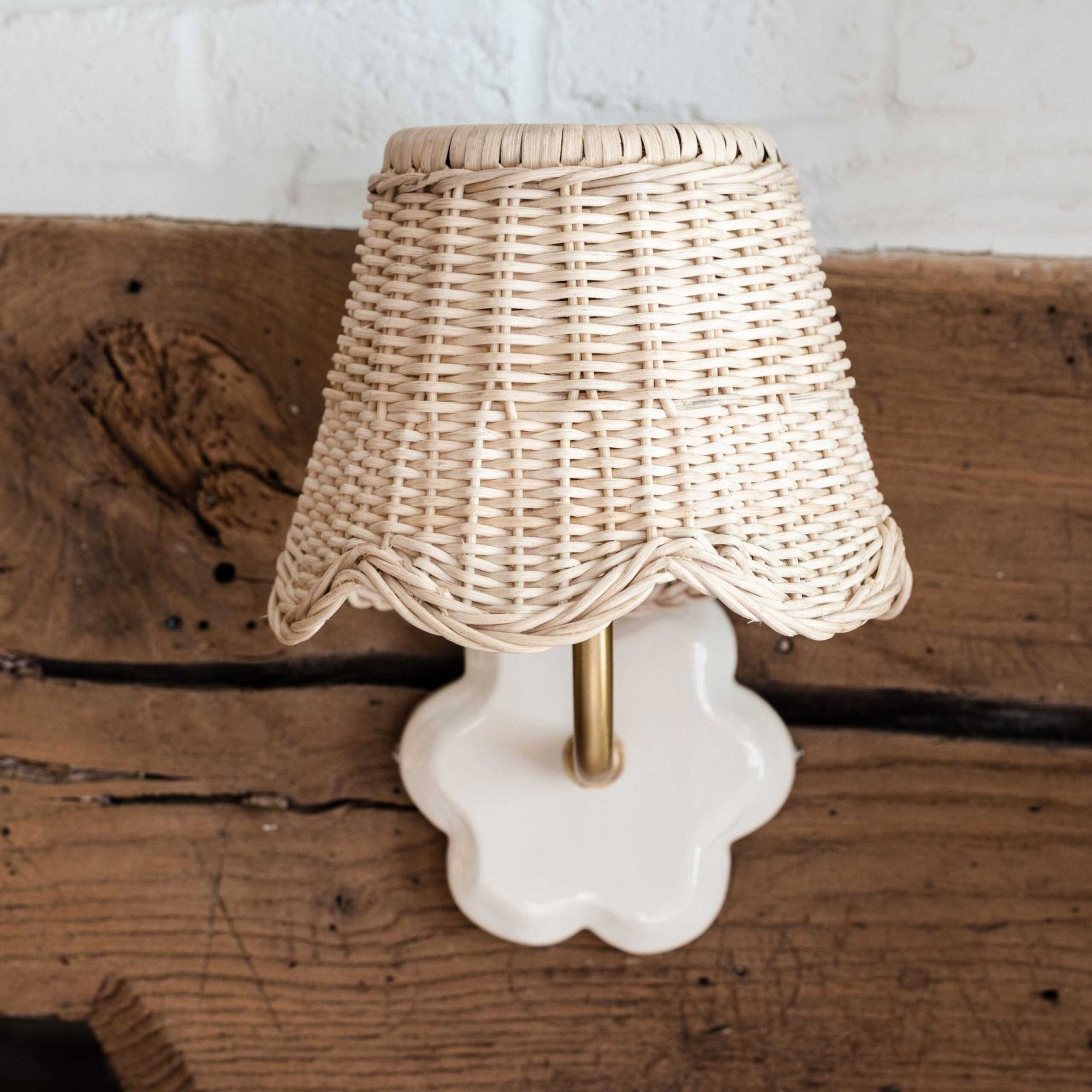 Mimi Scalloped Lampshade, Small Red