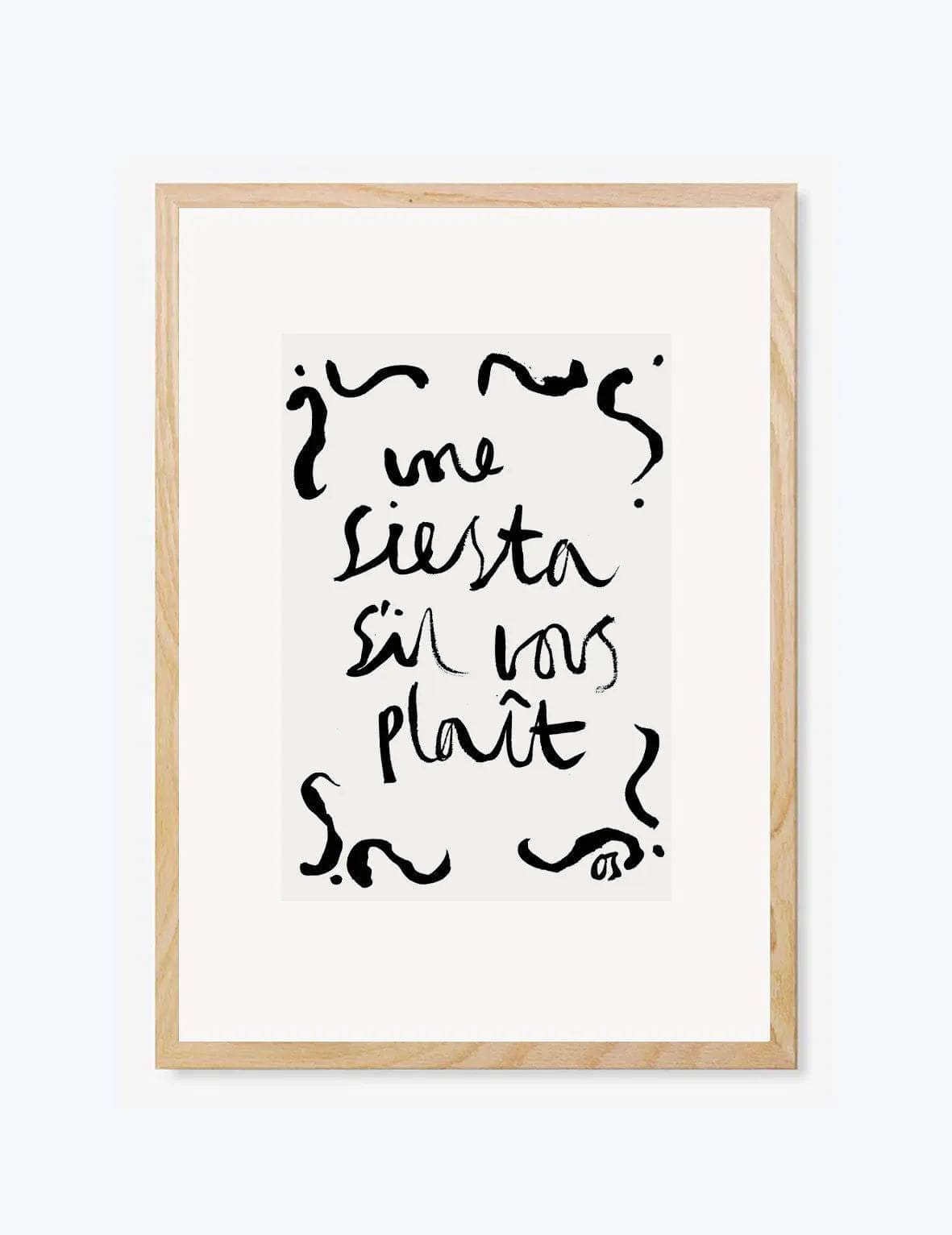 Une Siesta S'il Vous Plaît Print