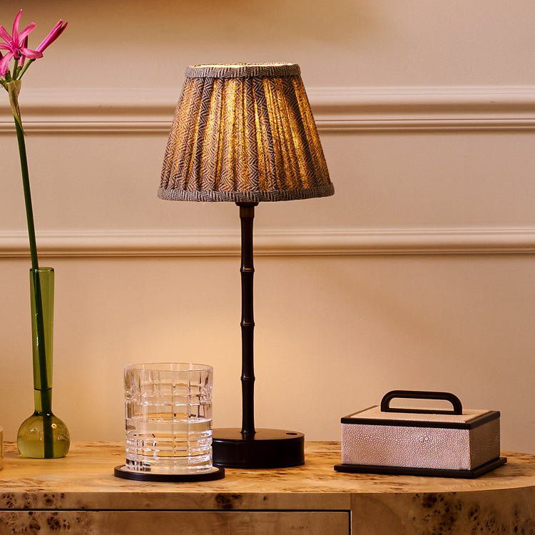 Bronze Bamboo Rechargeable Lamp Base - 30cm